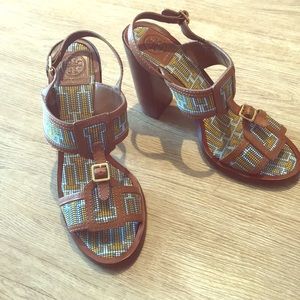 Tory Burch Stacked Slingback heel Sz 10